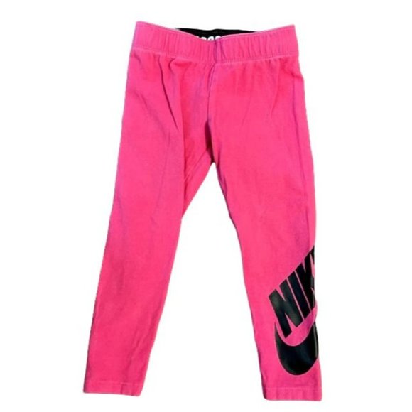 Nike Girls Pink Elastic Waist Little Leg-A-See Leggings Size XS 3-4 Years - Picture 5 of 5